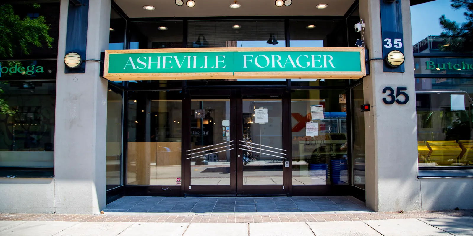 Front of Asheville Forager storefront